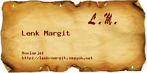 Lenk Margit névjegykártya